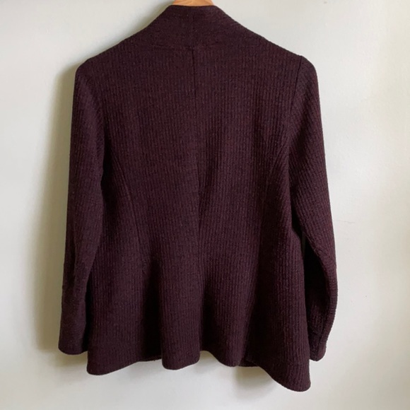 Burgundy Cardigan by Ou Empereur ou Rien, Size L - Picture 8 of 14